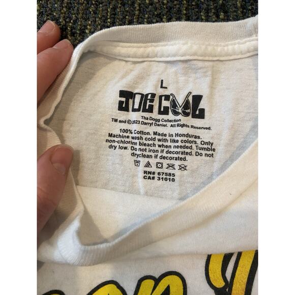 Joe Cool Mens Snoop Dogg Tan Multicolored Graphic Short Sleeve Shirt Size Large - Picture 4 of 4